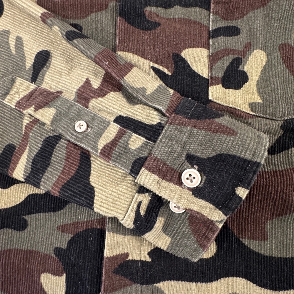 Barney Cools Heritage Long Sleeve Shirt Camo Corduroy Men's 309-CR3 Size Large - Picture 5 of 16